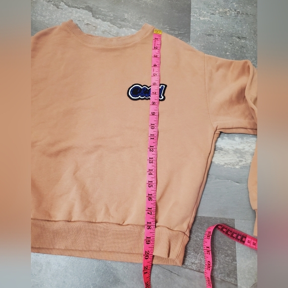 Essentiel Antwerp "Chill!" Long Sleeves Sweater. Pinkish Nude. Beaded Logo. S. - Picture 3 of 9